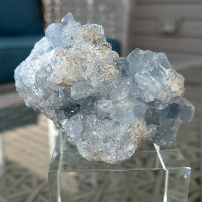 Druzy Celestite Multipoint Specimen
