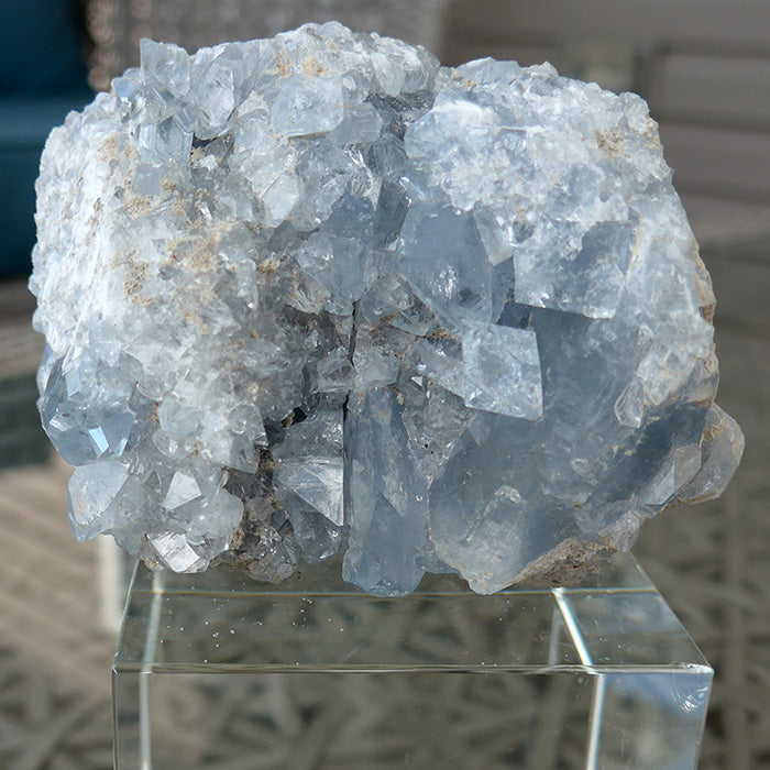 Druzy Celestite Multipoint Specimen
