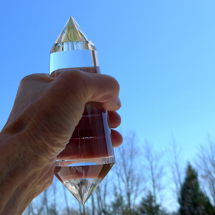 Giant Fat 72 Sided Himalayan Quartz Kabbalistic Vogel Wand by David Zhuang