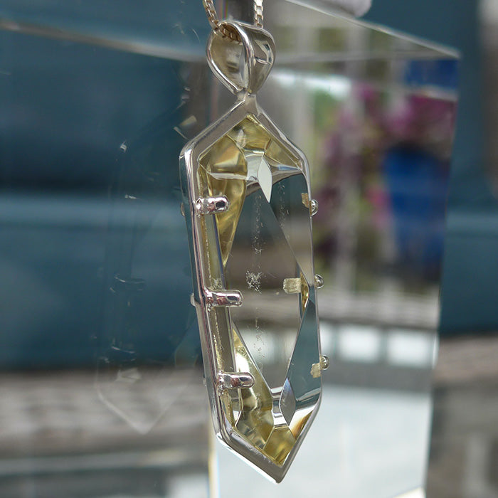 Golden Zambian Citrine Infinite Energy Pendant Wand by Kings Amao