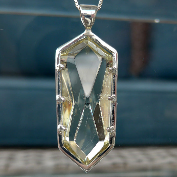 Golden Zambian Citrine Infinite Energy Pendant Wand by Kings Amao