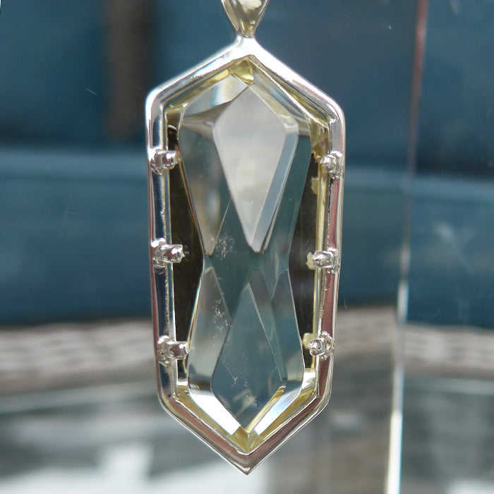 Golden Zambian Citrine Infinite Energy Pendant Wand by Kings Amao