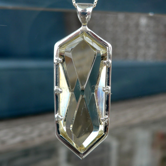 Golden Zambian Citrine Infinite Energy Pendant Wand by Kings Amao