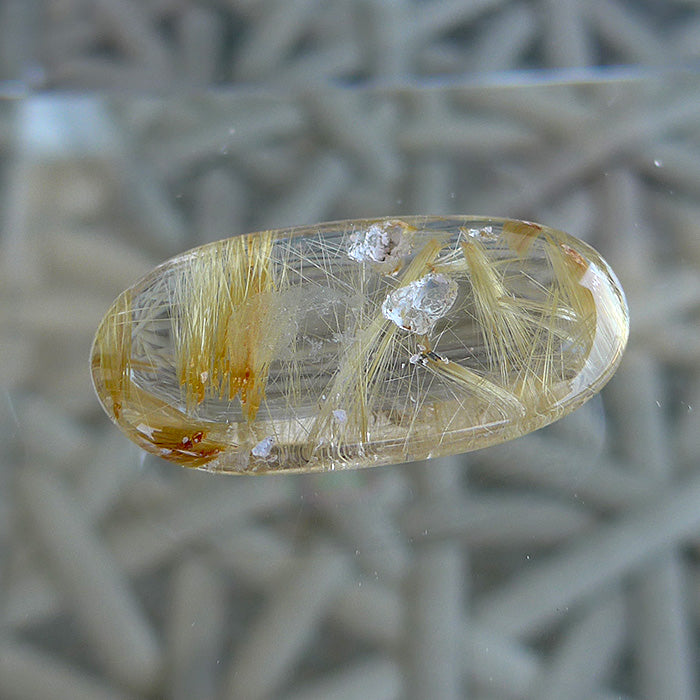 Gorgeous Medicine Bag Golden Rutile Cabachon