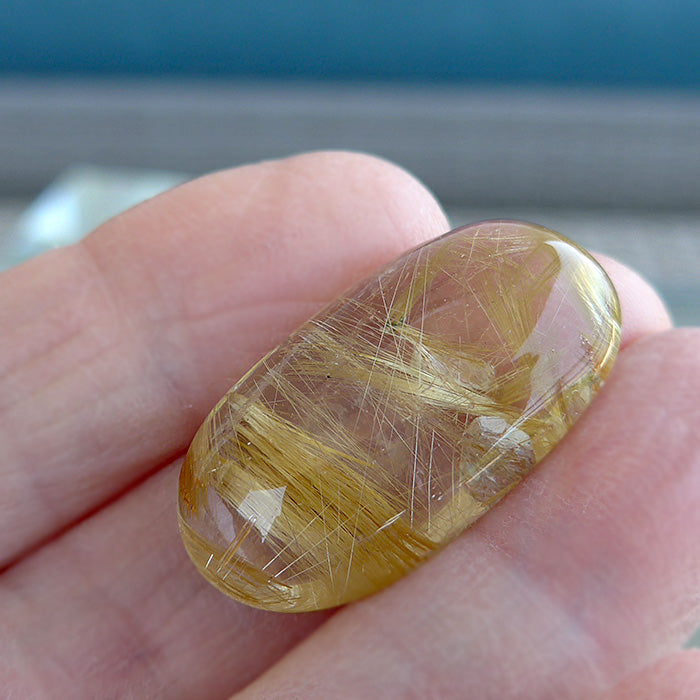 Gorgeous Medicine Bag Golden Rutile Cabachon