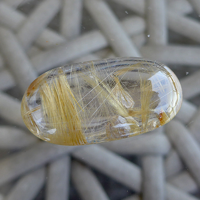 Gorgeous Medicine Bag Golden Rutile Cabachon