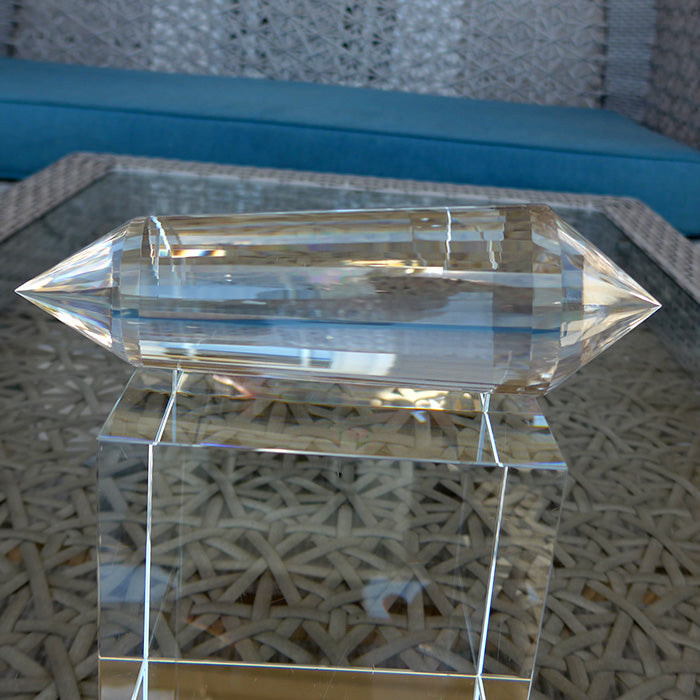 Huge 48 Facet Himalayan Quartz Vogel Wand by David Zhuang