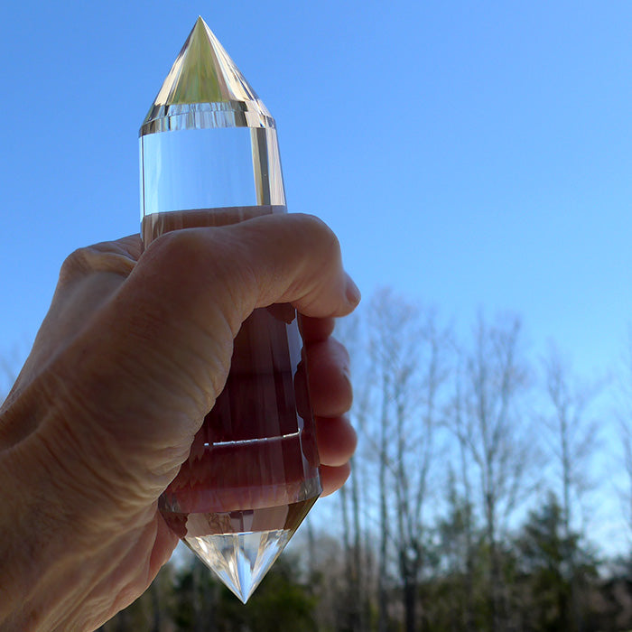 Huge 48 Facet Himalayan Quartz Vogel Wand by David Zhuang