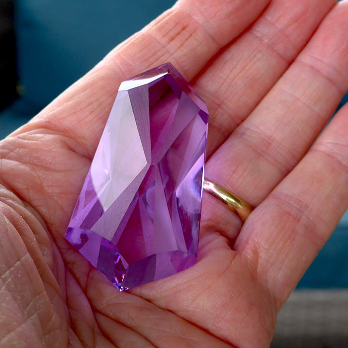 Lovely Small Trichroic Lavender Quartz Unconditional Love Energy Wand by Kings Amao