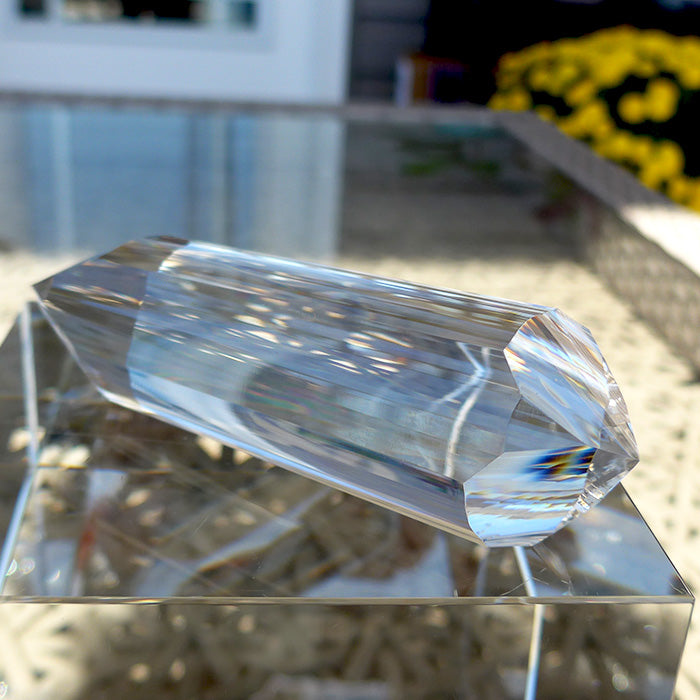 COLLECTOR'S ITEM:  Phat Isis Golden Dolphin Vogel Phi Crystal Healing Wand