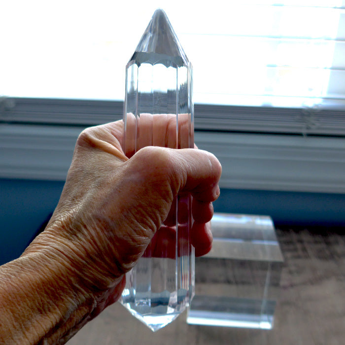 Collector's Item: Giant Hexagonal Six Gate 66 Facet Vogel Dream Wand b