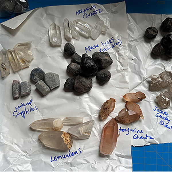 Keith's Grid Stones-18 pieces quartz and mineral specimens