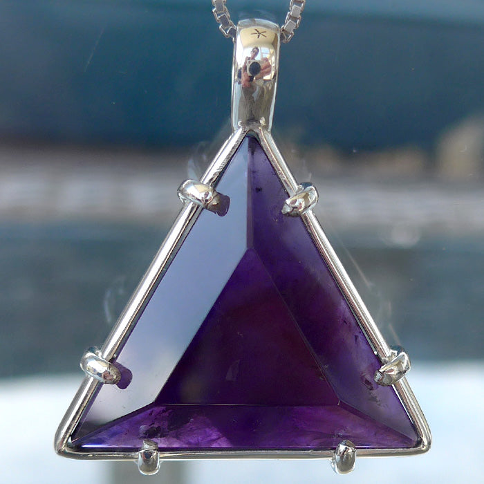 King Size Amethyst Non Tarnishing Star of David Pendant by Kings Amao