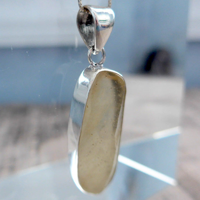 Elongated Freeform Libyan Desert Glass Pendant