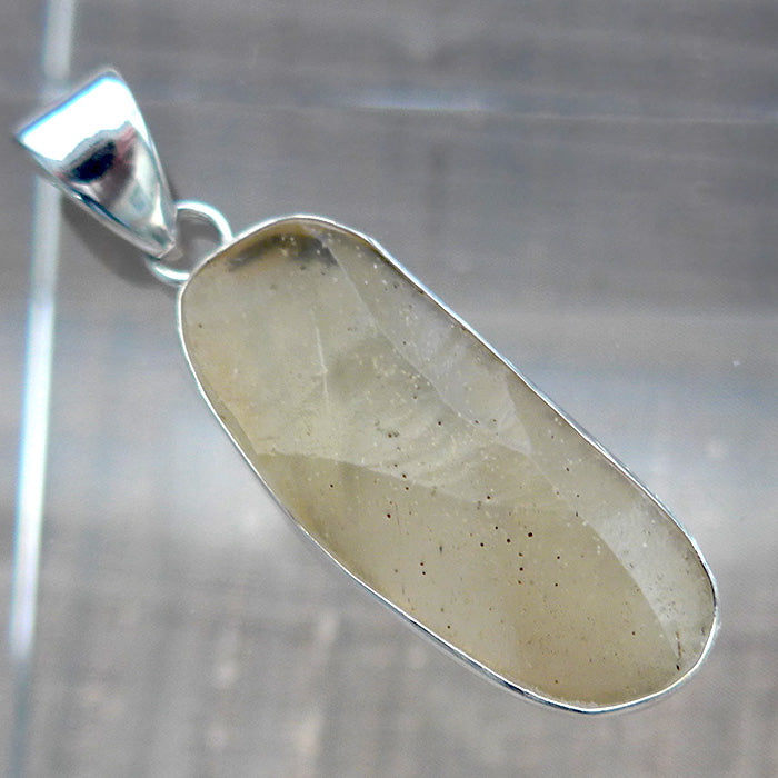Elongated Freeform Libyan Desert Glass Pendant