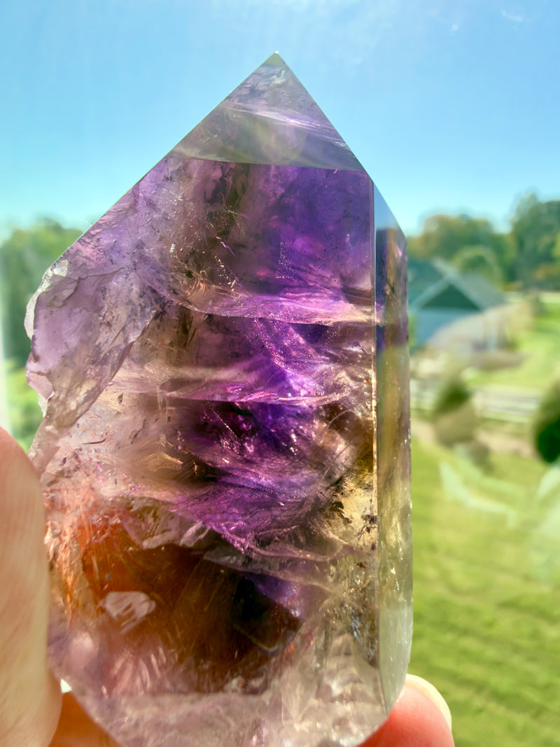 Semi Polished Bolivian Rainbow Ametrine Altar