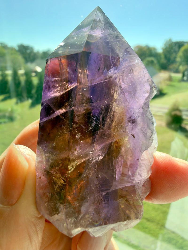 Semi Polished Bolivian Rainbow Ametrine Altar