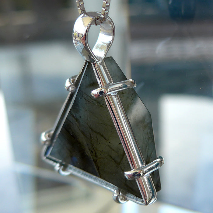 King Size Non-Tarnishing Labradorite Star of David by Kings Amao