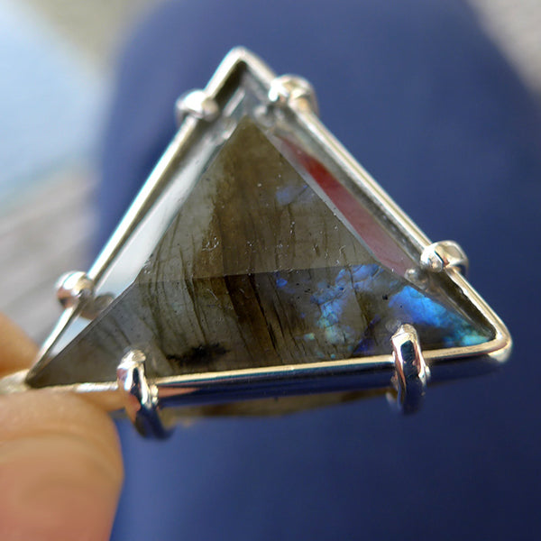 King Size Non-Tarnishing Labradorite Star of David by Kings Amao