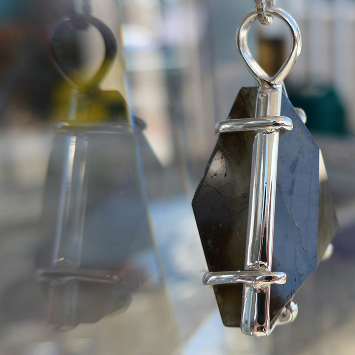 King Size Non-Tarnishing Labradorite Star of David by Kings Amao