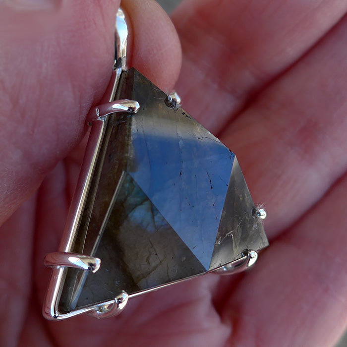 King Size Non-Tarnishing Labradorite Star of David by Kings Amao