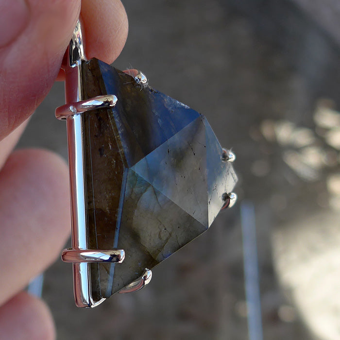 King Size Non-Tarnishing Labradorite Star of David by Kings Amao