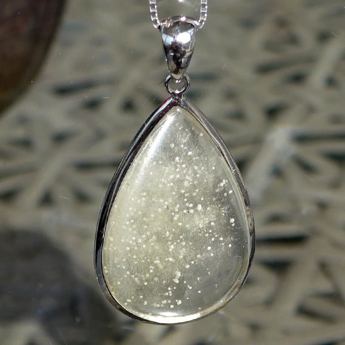 Large Libyan Desert Glass Teardrop Cabochon Pendant