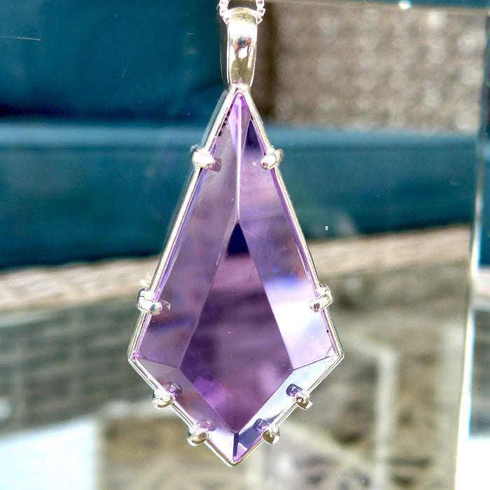 Jumbo Magenta Quartz Guardian Flame Pendant by Kings Amao