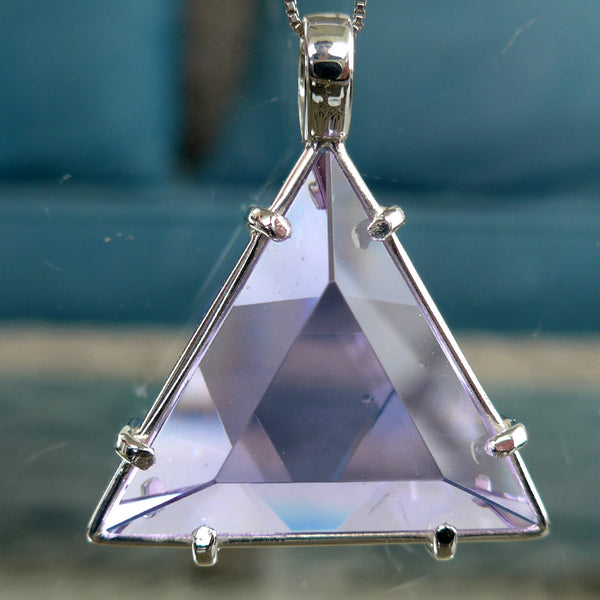 King Size Lavender Quartz Star of David Pendant by Kings Amao