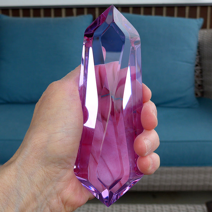 Luminous Trichroic Lavender Quartz Infinite Energy Wand by Kings Amao