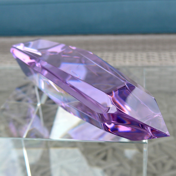 Luminous Trichroic Lavender Quartz Infinite Energy Wand by Kings Amao