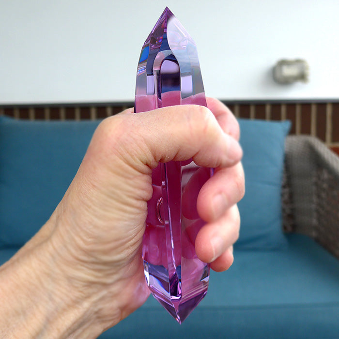 Luminous Trichroic Lavender Quartz Infinite Energy Wand by Kings Amao