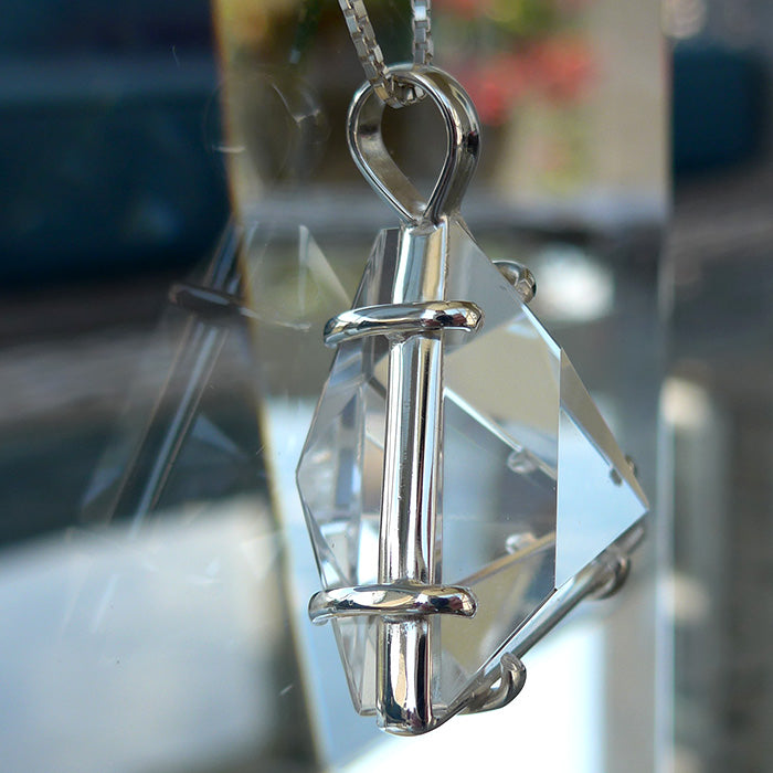 King Size Lemurian Quartz Star of David Pendant by Kings Amao