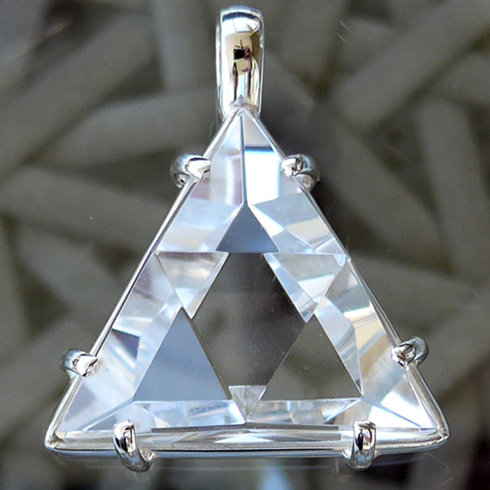 King Size Lemurian Quartz Star of David Pendant by Kings Amao