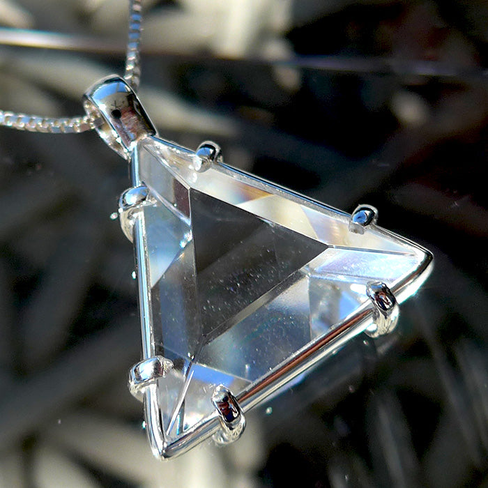 Non Tarnishing Lemurian Quartz Star of David Pendant by Kings Amao