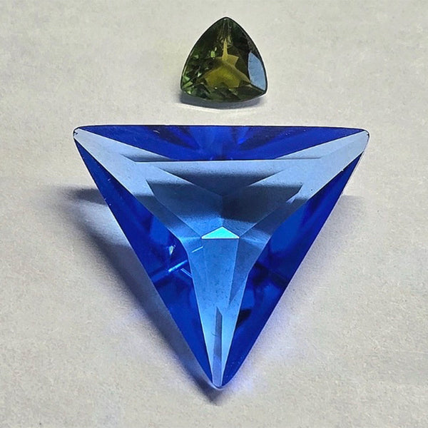 Michelle's Siberian Blue Angel with 7mm Trillion Green Tourmaline