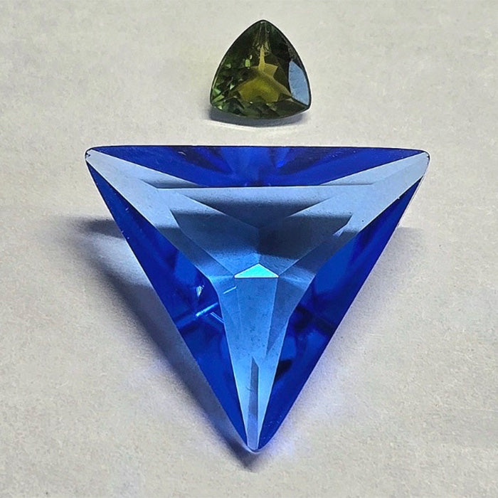 Michelle's Siberian Blue Angel with 7mm Trillion Green Tourmaline
