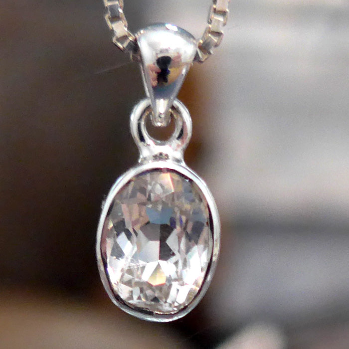 Petite Phenacite Oval Gemstone Pendant