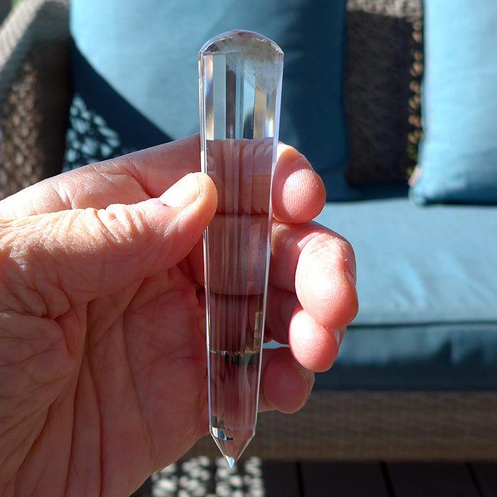 18 Facet Phantom Himalayan Quartz Pranic Healing Wand by David Zhuang