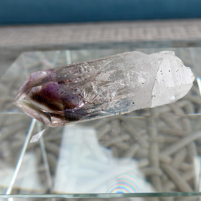 AAA Violet Splash Phantom Smoky Brandberg Amethyst Point