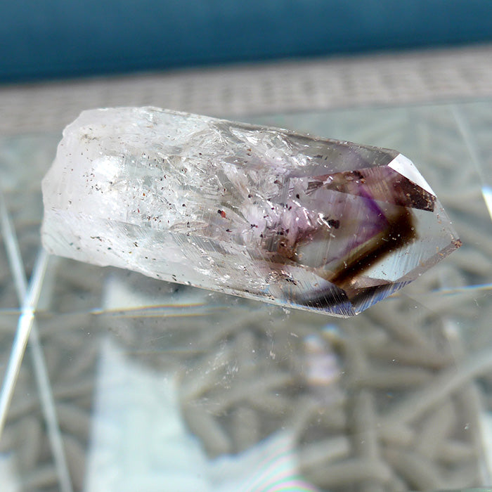 AAA Violet Splash Phantom Smoky Brandberg Amethyst Point