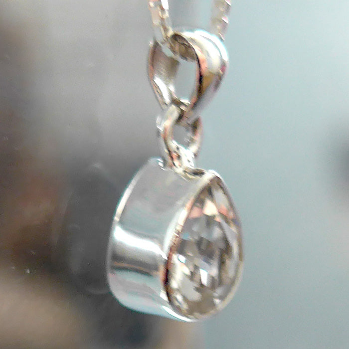 Petite Phenacite Teardrop Gemstone Pendant
