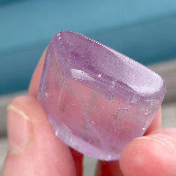 Pink Violet Polished Kunzite Lozenge