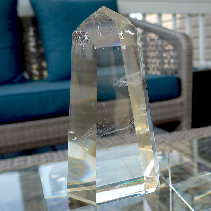 Polished Champagne Citrine Channeling Altar