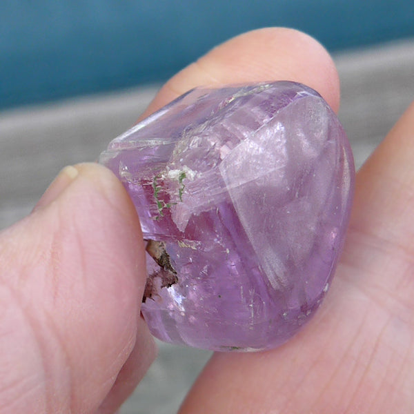 Polished Lavender Kunzite Nugget with Rainbows