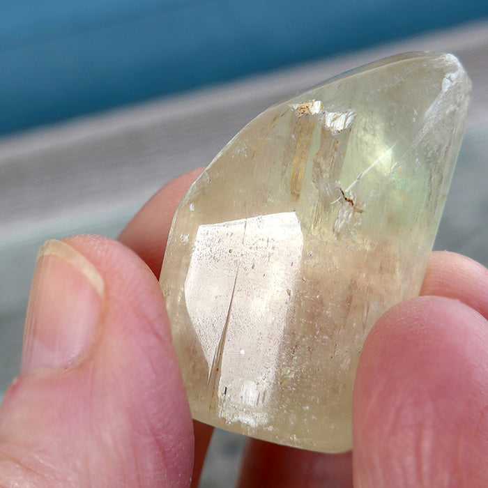 Polished Medicine Bag Yellow Kunzite Specimen