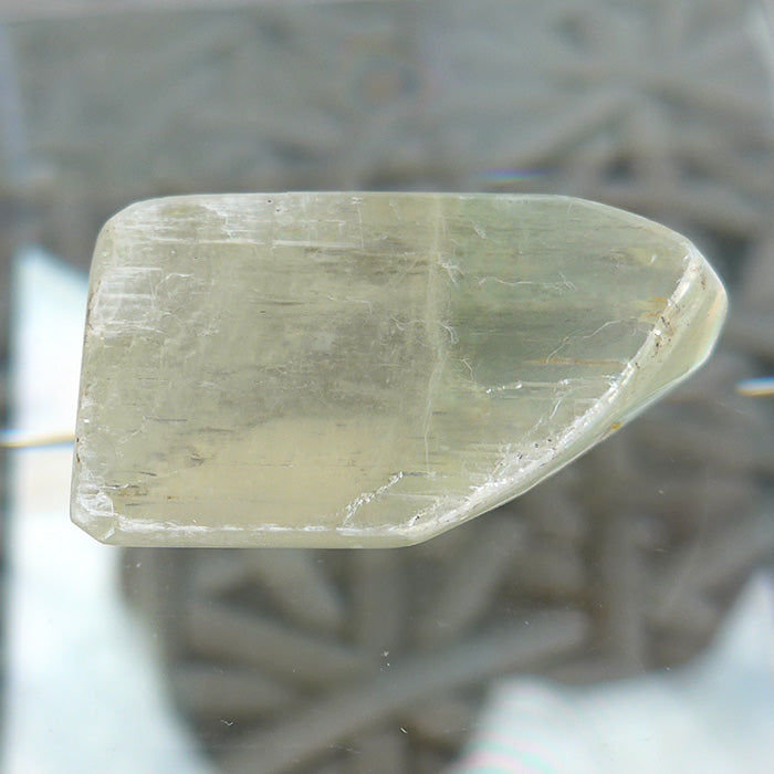 Polished Medicine Bag Yellow Kunzite Specimen