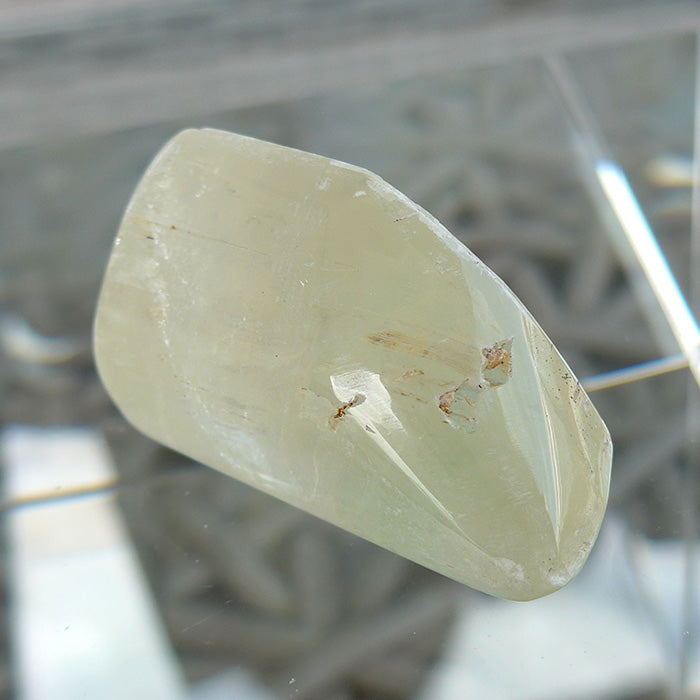 Polished Medicine Bag Yellow Kunzite Specimen