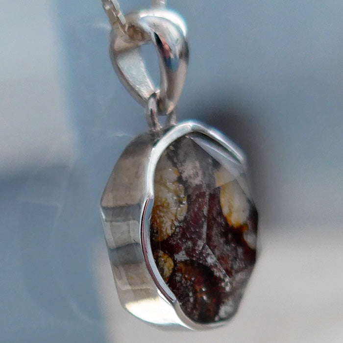 Petite Polka Dot Pallasite Star of David Pendant