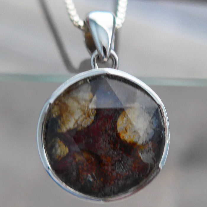 Petite Polka Dot Pallasite Star of David Pendant